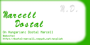 marcell dostal business card